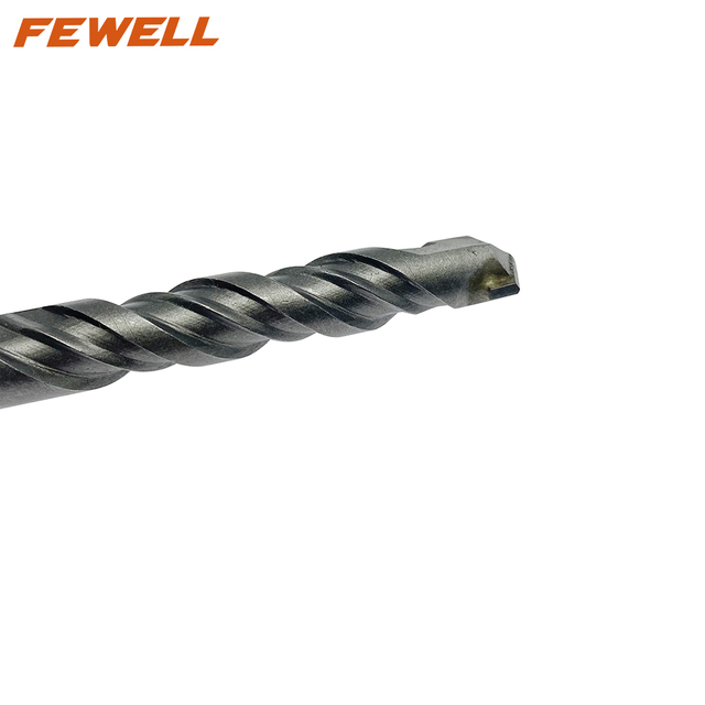 High quality SDS Plus Carbide Single Flat Tip long 16*160/210/260/350/500/600/800/1000mm Double Flute Electric hammer Drill Bit for Concrete wall Masonry Granite