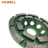 High quality Silver brazed 4/4.5/5/7inch 100/105/115/125/180*5mm diamond double row grinding cup wheel for concrete stone