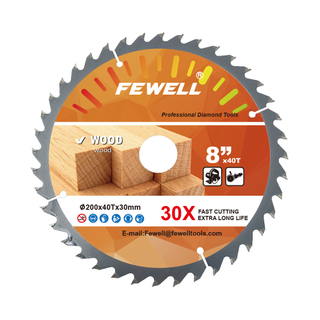 High quality 8inch 200*40T/60T exporting tct circular saw blade for cutting wood