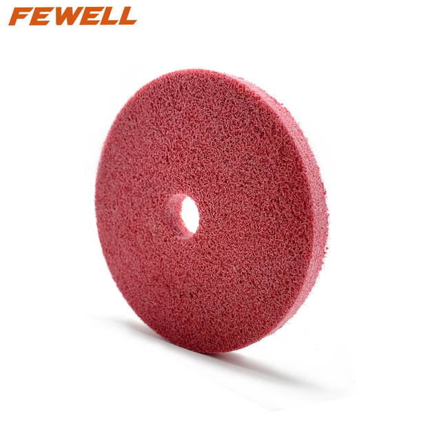  High quality 100/150/200mm 4/6/8in Nonwoven abrasive disc nylon polishing wheel for metal stainless steel