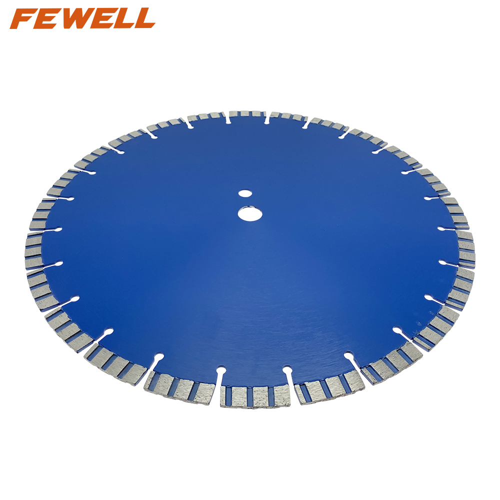 High quality laser welded 350*12*20mm 14” diamond turbo saw blade for cutting concrete stone