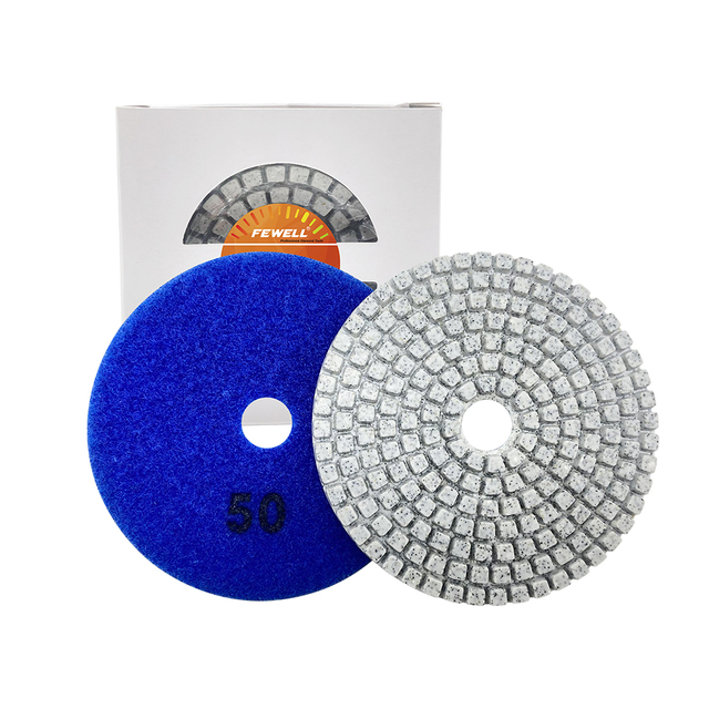 High quality 4inch 80mm 50# 100# 200# 400# 800# 1500# 3000# 7step Diamond polishing Pads for Ceramic Tiles Granite Marble 