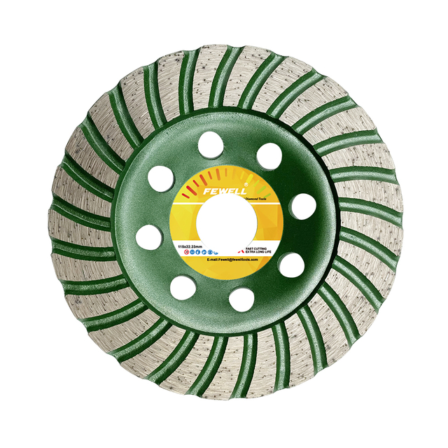DIY Cold Press sintered 5/7inch 115/180*22.23mm diamond turbo grinding cup wheel for concrete granite stone