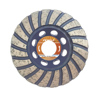 High quality Silver Brazed 4/4.5/5/7inch 100/115/125/180*5*22.23mm diamond turbo cup wheel for grinding stone concrete