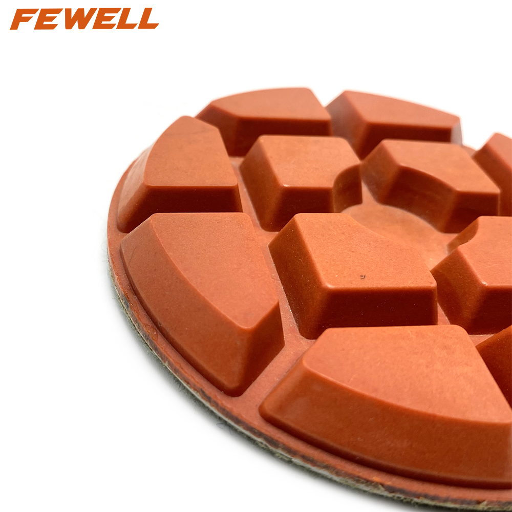 High quality 4inch 100mm 400# diamond polishing resin Pads for buffing ceramic concrete floor