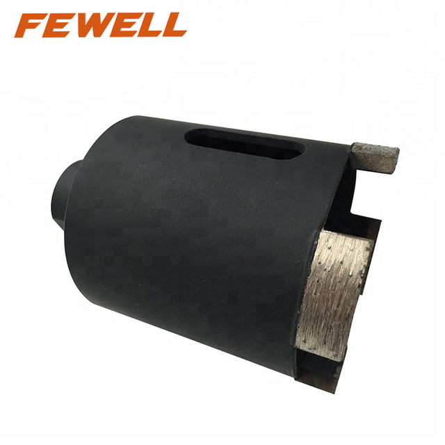 Silver Brazed 60*10*80*M14 thread diamond core drill bit for dry cutting granite