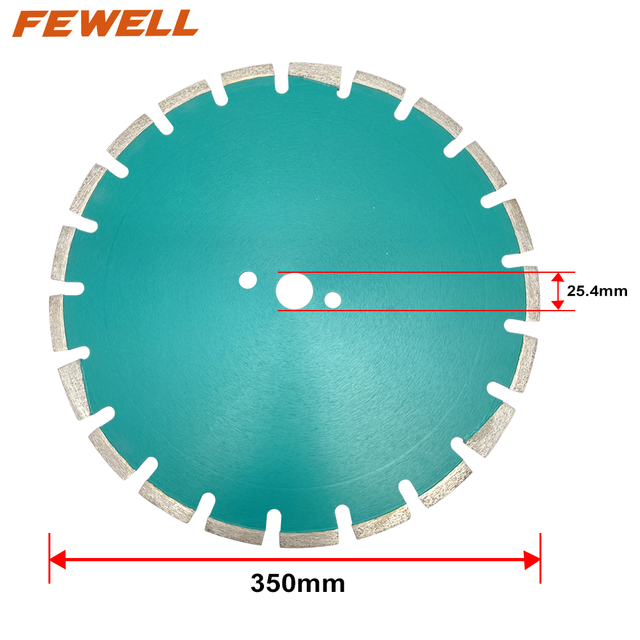High quality laser welded 14in 350mm laser welded deep drop diamond saw blade for wet cutting asphalt