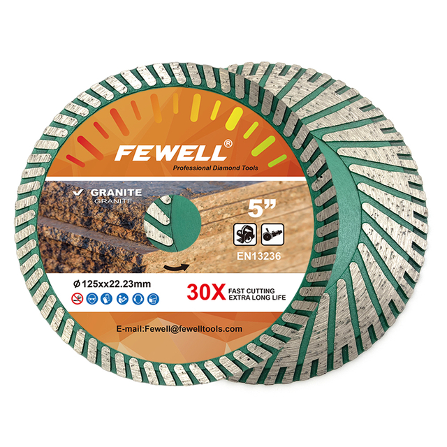 High quality Hot Press 125/230x22.23mm diamond turbo saw blade for cutting and grinding granite