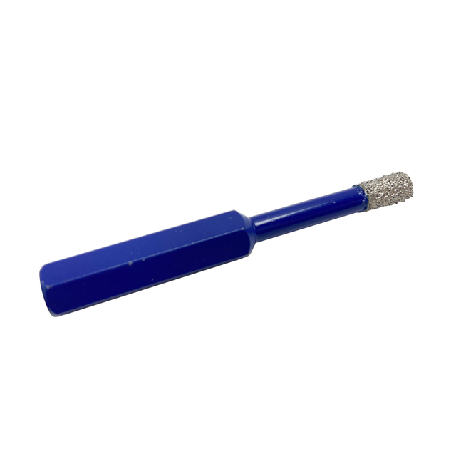 Vacuum Brazed 5.5/7mm hex shank diamond core hole cutter drill bit for dry drilling porcelain tiles ceramic marble 