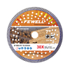 Hot Press 7/9inch 180/230*10*22.23mm cooling holes turbo diamond saw blade for dry cutting granite