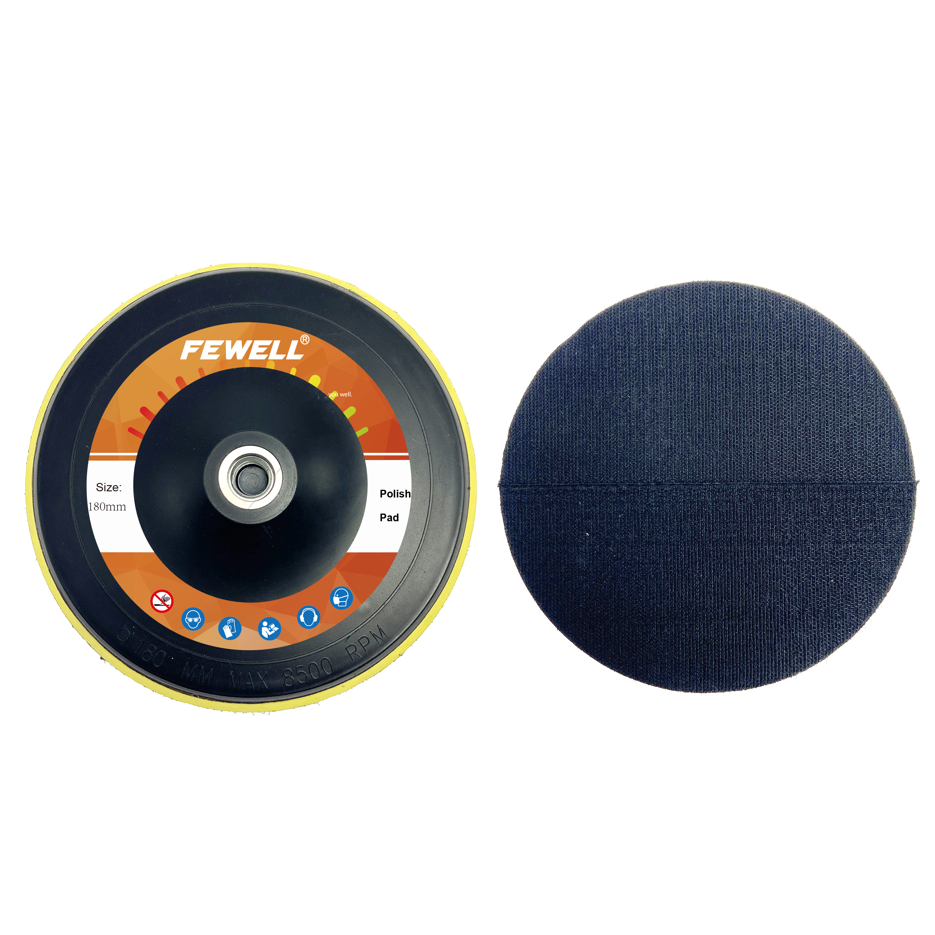High quality 7 Inch 180mm M14 Rubber Hook and Loop Back Plate Holder Pads for Diamond abrasives Polishing Pads