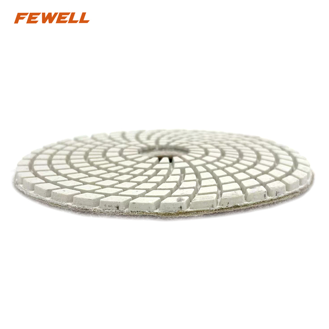 Factory Wholesale 4 Inch Wet Flexible Diamond Polishing Pads 100mm 3000# for Concrete Granite Marble Stone Floor Polishing
