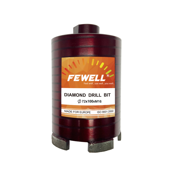 High quality Laser Welded 72*100*M16 diamond tools arix segments core drill bit for cutting masonry concrete