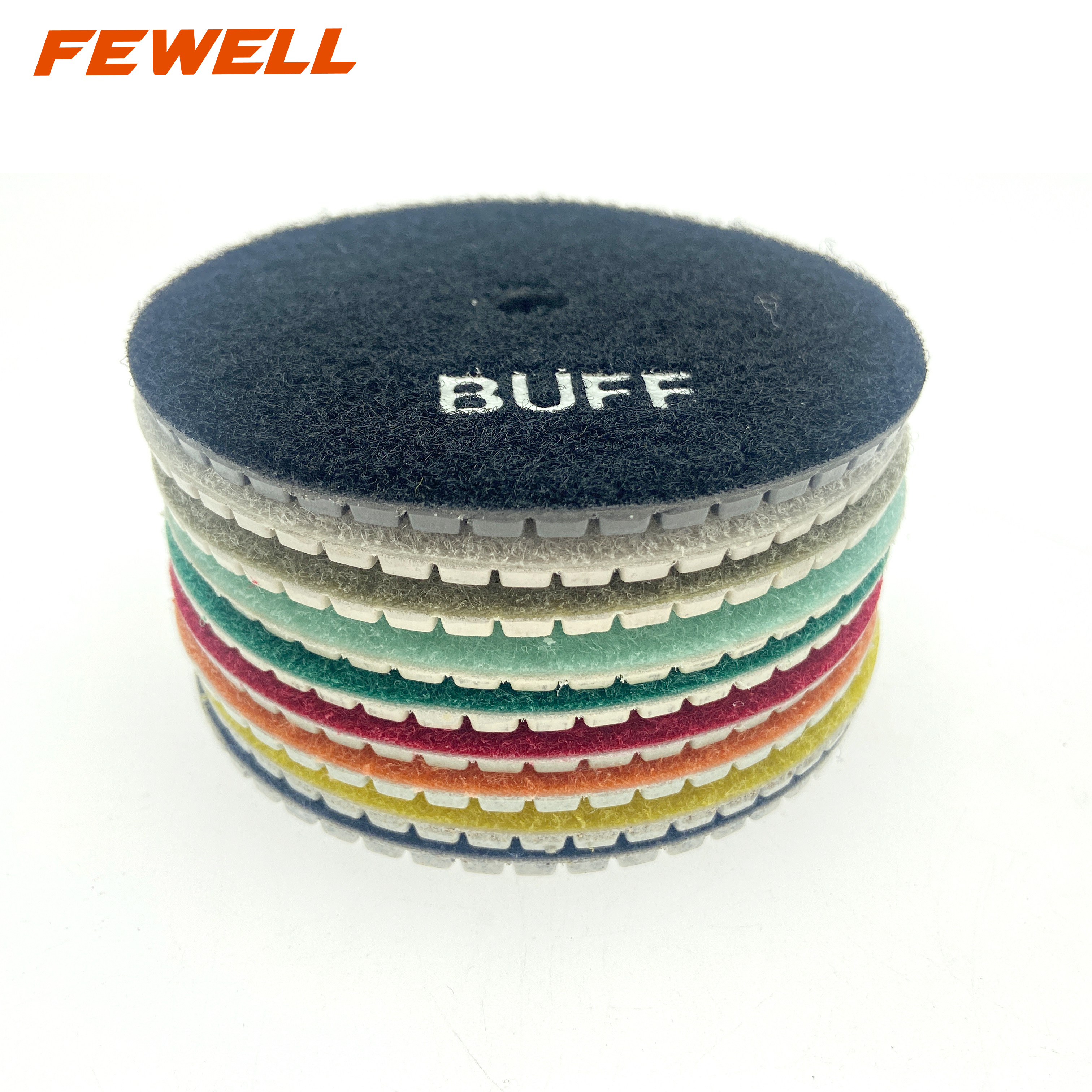 Top quality 4inch 100mm Diamond Dry Grinding Abrasive Pads 9 PCS Sets for Polishing Ceramic Tiles Granite Marble Concrete