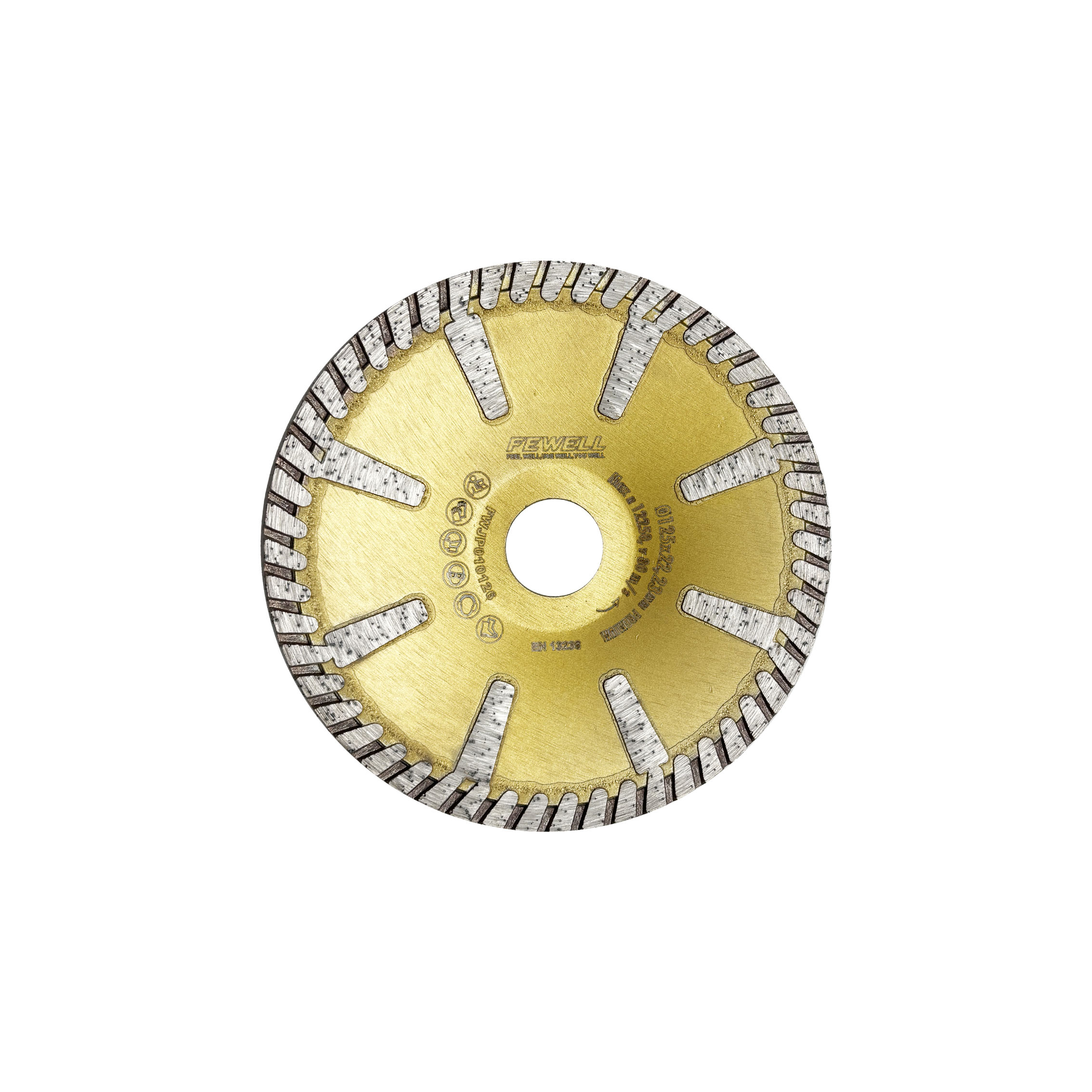5 Inch Hot Press 125mm T Shape Stretched Bowl-type Turbo Granite Saw Blade for Fast Cutting Granite Stone