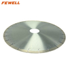 High quality Silver brazed 12inch 356*10*60mm segmented J-slot diamond saw blade for cutting Dekton