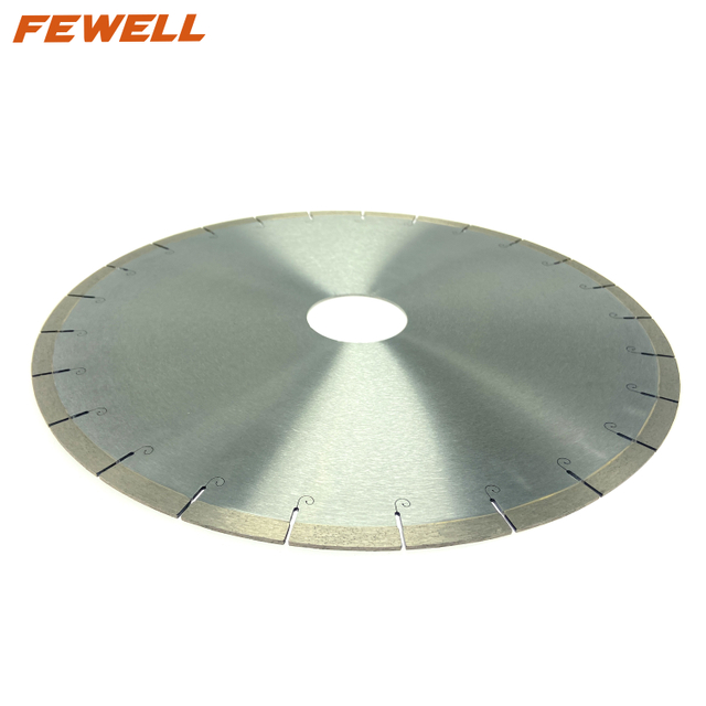 High quality Silver brazed 12inch 356*10*60mm segmented J-slot diamond saw blade for cutting Dekton