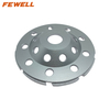 High quality Cold press 5inch 125*22.23mm T segment type cup-shaped diamond disc grinding cup wheel for abrasive concrete terrazzo