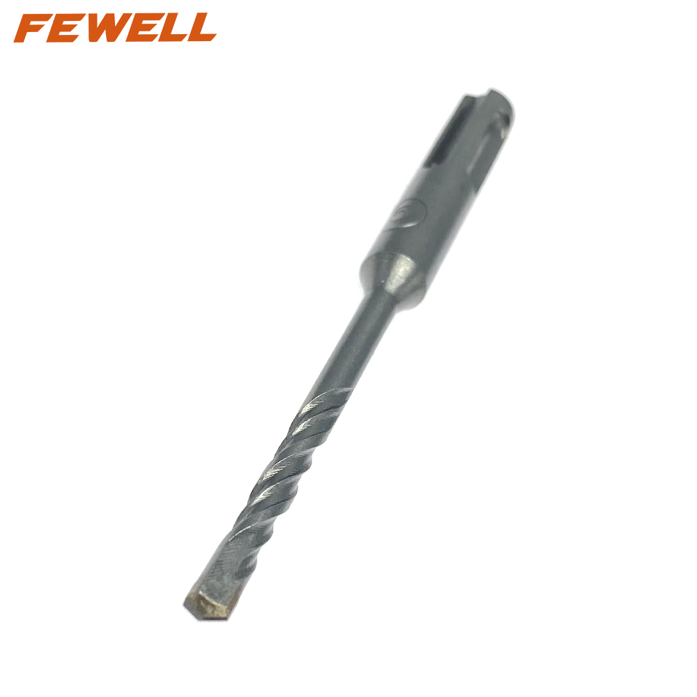 High quality SDS Plus Carbide Single Flat Tip 5mm Double Flute Electric hammer Drill Bit for Concrete wall Masonry Granite