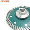 High quality 105*2.2*10*22.23/M14 aluminum flange 4inch Hot Press diamond fine turbo saw blade for cutting granite