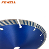 High quality Cold Press 9inch 230*3.2*9*22.23mm sintered diamond segmented turbo saw blade for cutting granite concrete