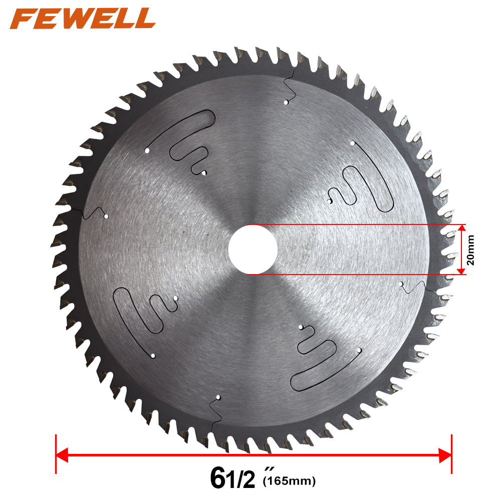 165*60T*20mm TCT Circular Blade with Silent Line for Wood Cutting Disc for Angle Grinder
