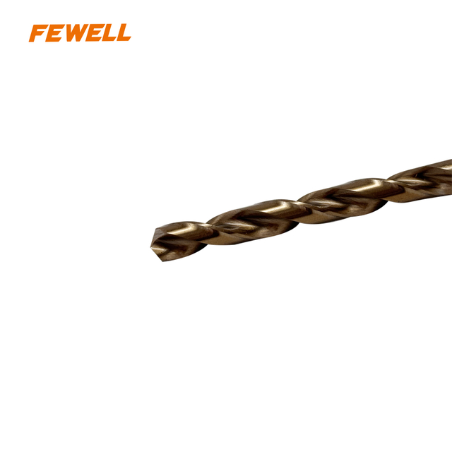 Premium Quality M35 Straight Shank HSS Twist Drill Bits 6.5mm 9.5mm for Drilling Metal, Inox And Stainless Steel Amber Color