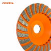 High quality Silver Brazed 4.5inch 115*5*22.23mm turbo diamond grinding cup wheel disc for concrete stone