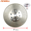 High quality 7/9Inch 180/230mm M14 flange single side triangle shape electroplated diamond saw blade for marble 