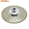 High quality 5inch 125mm double side triangle shape marble granite electroplate diamond saw blade with M14 flange