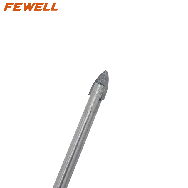 High quality 6/8mm round shank Carbide single Tip Ceramic Porcelain Tile Glass Drill Bit for Glass Tile