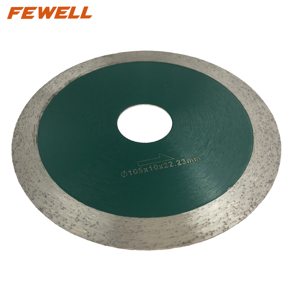 High quality Hot Press 4-14inch 105-350*10mm height continuous Rim diamond saw blade for wet cutting Ceramic Tile Porcelain