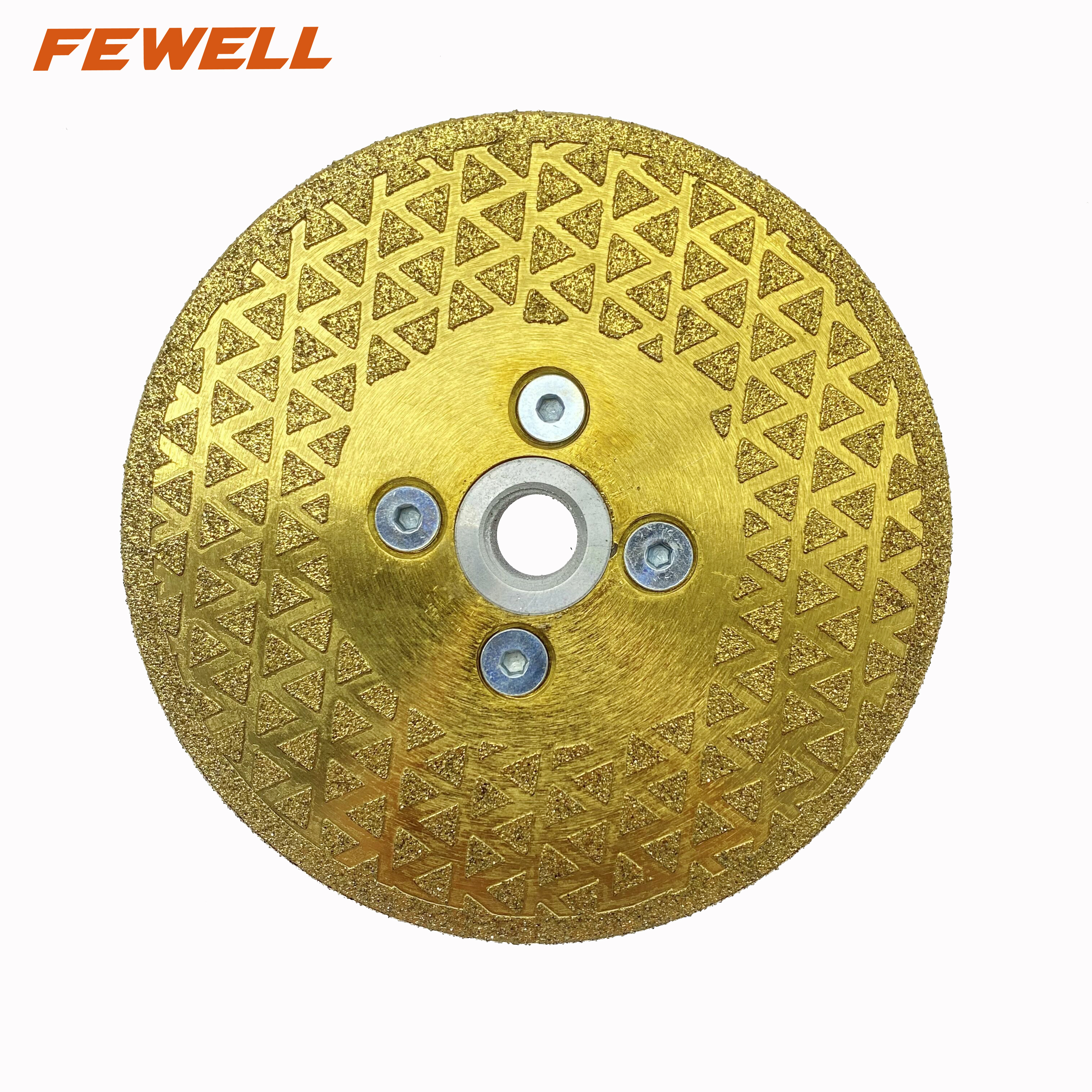 High quality 4.5-9inch 115-230mm M14 flange double side triangle shape blade electroplated diamond saw blade for marble