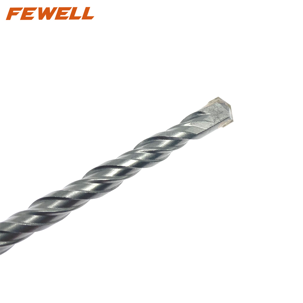  High quality SDS Plus Carbide Single Flat Tip 8mm Double Flute Electric hammer Drill Bit for Granite Concrete wall Masonry 
