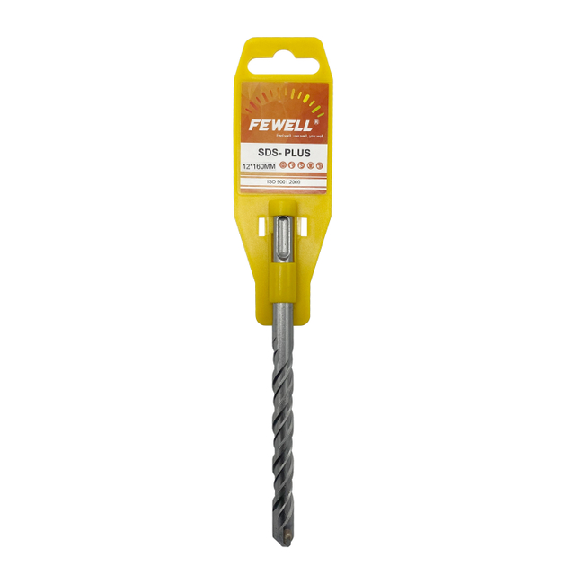 High quality SDS Plus Carbide Single Flat Tip 12mm Double Flute Electric hammer Drill Bit for Concrete wall Masonry Granite
