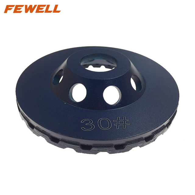 High quality Silver Brazed 4/4.5/5/7inch 100/115/125/180*5*22.23mm diamond turbo cup wheel for grinding stone concrete