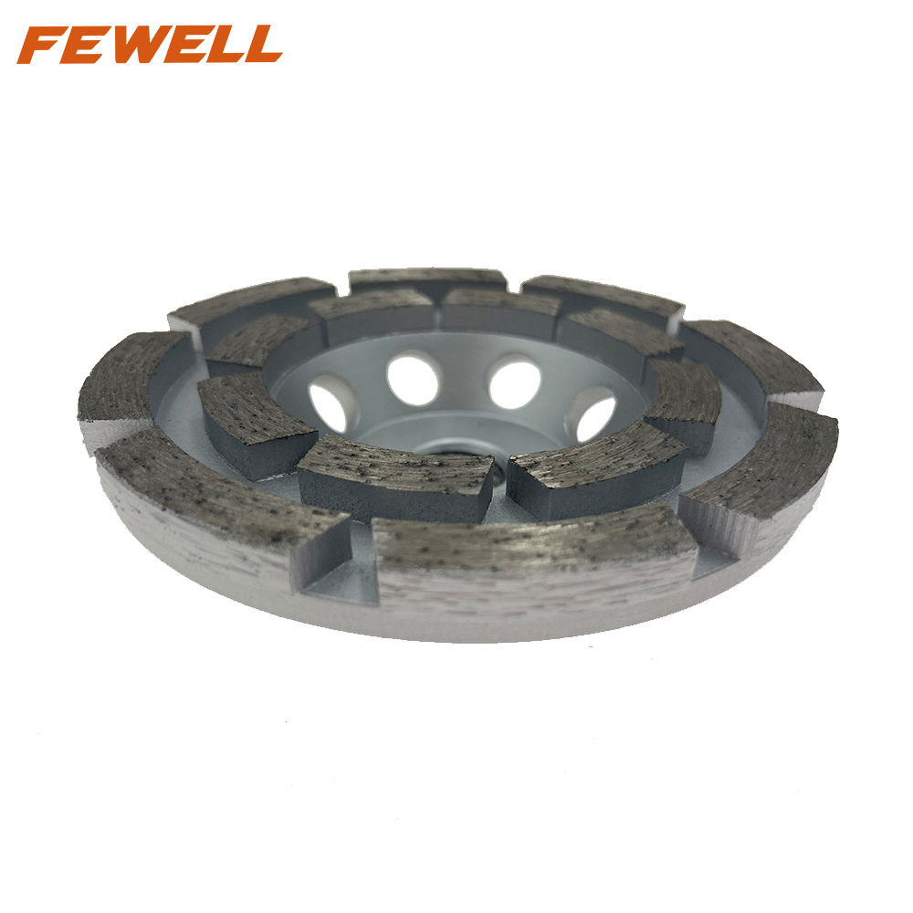 High quality 4/7inch 100/180*5*M16 cold press sintered 4inch diamond cup grinding wheel for concrete stone