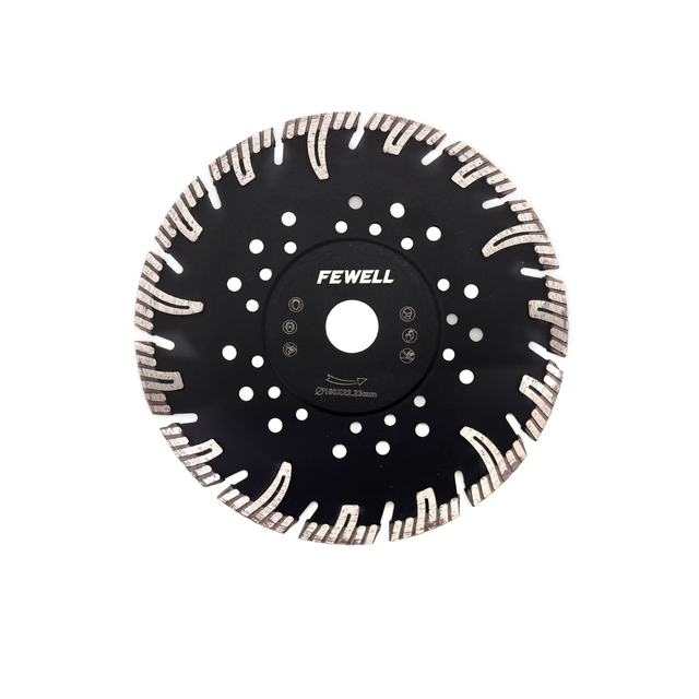 7 Inch 180mm Segment Turbo Blade with Side Protection Teeth Rim Diamond Saw Blade for Granite Concrete