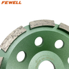 High quality cold Press 4.5inch 115*22.23mm single row diamond grinding cup wheel for surface grinding 
