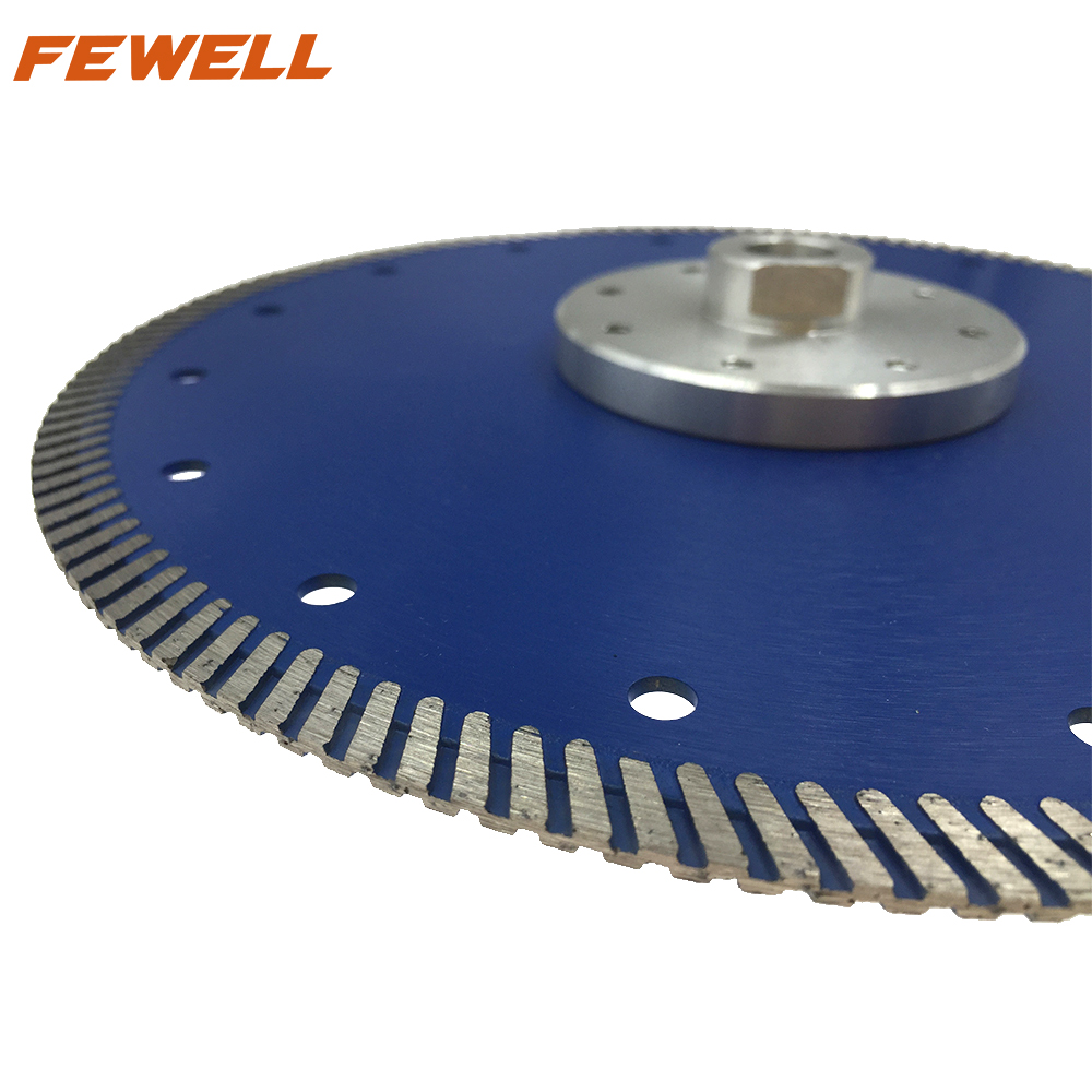 High quality Hot Press 9inch 230*2.6*10*22.23mm with M14 flange diamond turbo saw blade for cutting granite