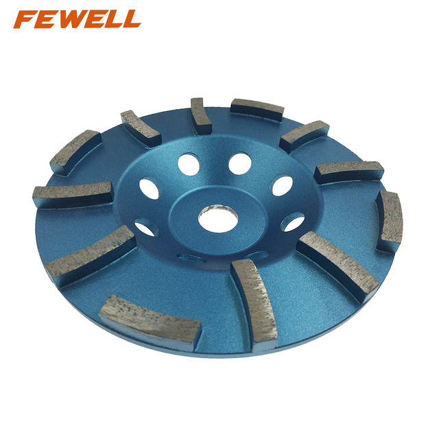 High quality Silver Brazed 7inch 175*5*22mm diamond grinding cup wheel for concrete Korea market