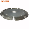 High quality Silver Brazed 4.5inch 115*22.23mm 9.5mm thickness roof type segment diamond tuck point saw blade for cutting beton concrete