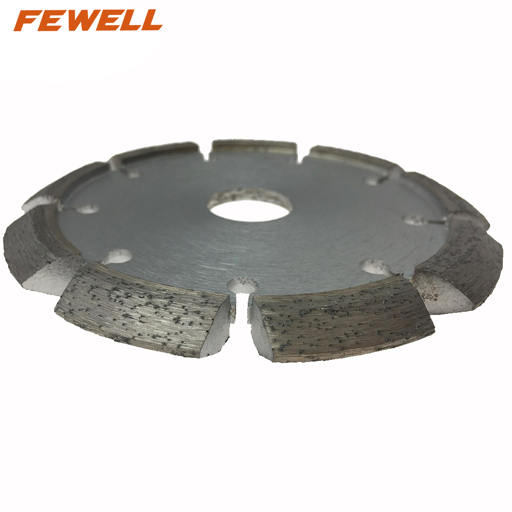 High quality Silver Brazed 4.5inch 115*22.23mm 9.5mm thickness roof type segment diamond tuck point saw blade for cutting beton concrete