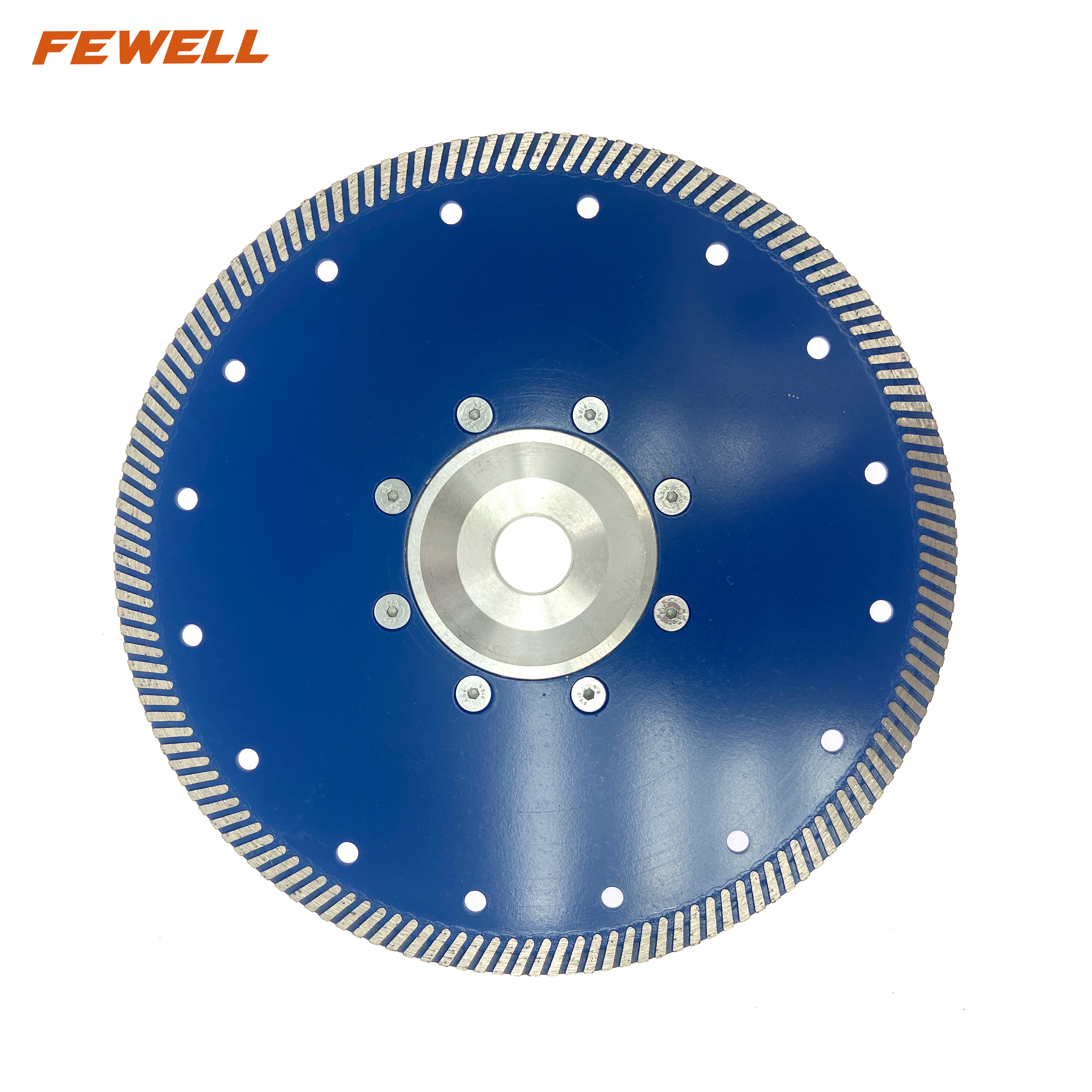High quality Hot Press 9inch 230*2.6*10*70mm with 22.23mm aluminum flange center diamond turbo saw blade for cutting granite