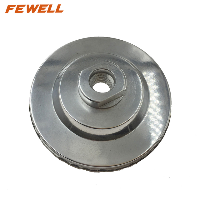 High quality Hot Press sintered 4inch 100*M14 thread aluminum base diamond turbo cup wheel for grinding granite 