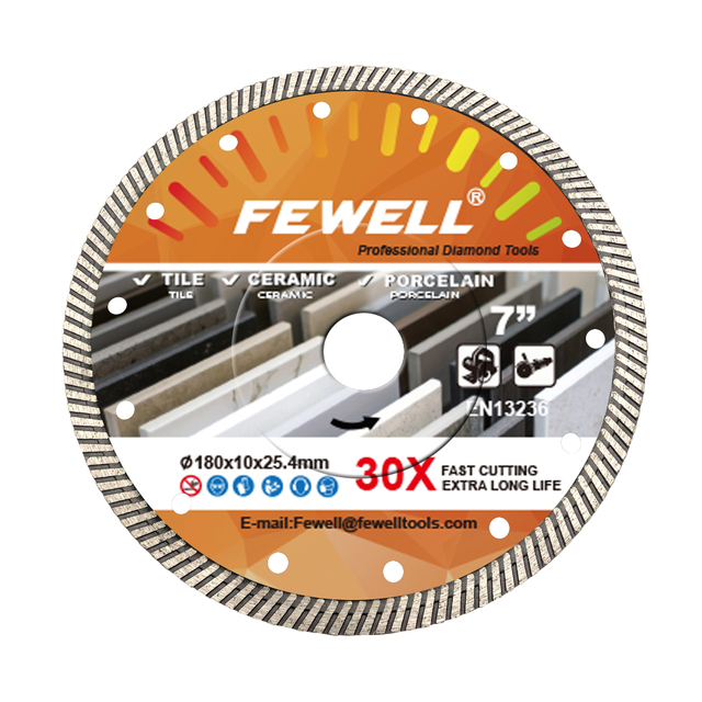 Hot press 7inch 180*1.6*10*25.4mm ceramic tile bricks granite concrete marble cutter diamond saw blade for industrial machines