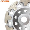 High quality Cold press 5inch 125*22.23mm T segment type cup-shaped diamond disc grinding cup wheel for abrasive concrete terrazzo