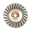 High quality Hot Press sintered 4inch 100*M14 thread aluminum base diamond turbo cup wheel for grinding granite 
