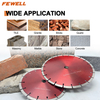 High quality 4-12inch 105-300mm hot press 10mm height segmented diamond saw blade for cutting general purpose , stone , brick and concrete