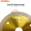High quality hot press 4inch 105*10*20mm super thin turbo diamond saw blade for cutting tile porcelain 